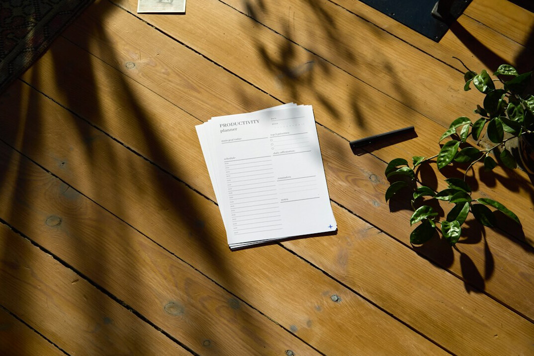 notes and script on table