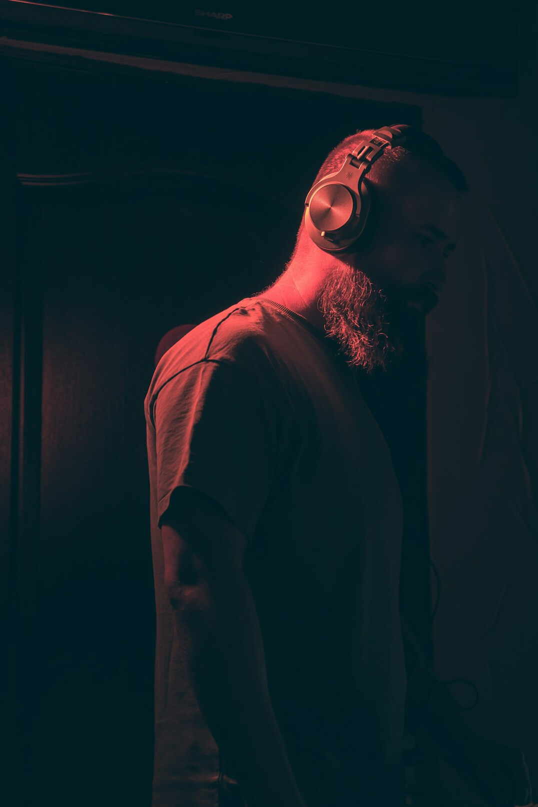 Portrait of a Croatian male audio engineer
