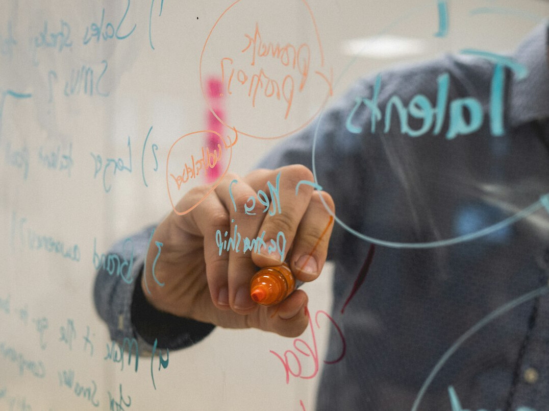 person brainstorming ideas